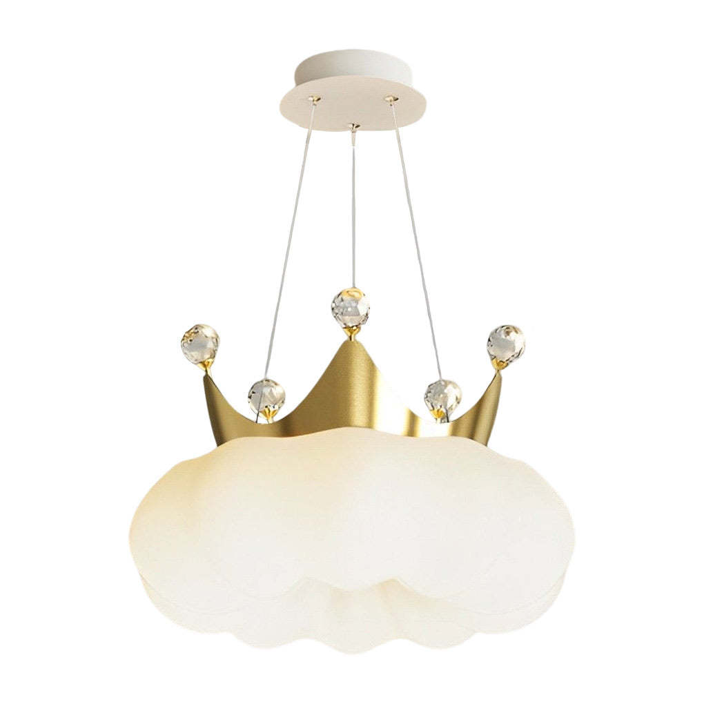 Cloud Crystal Crown LED 3-Step Dimming Modern Chandelier
