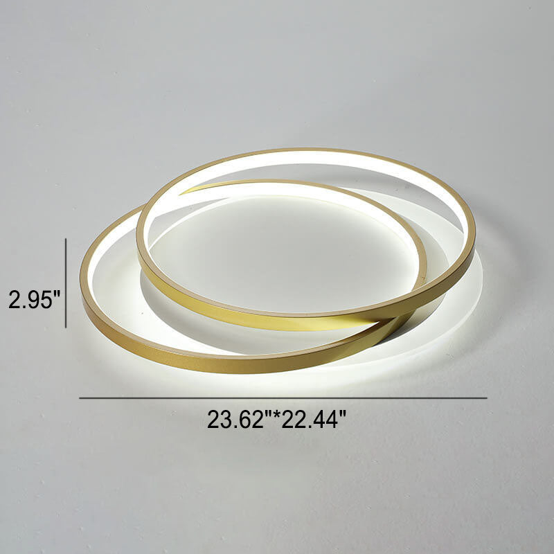 Nordic Luxury Circle Aluminum LED Flush Mount Light