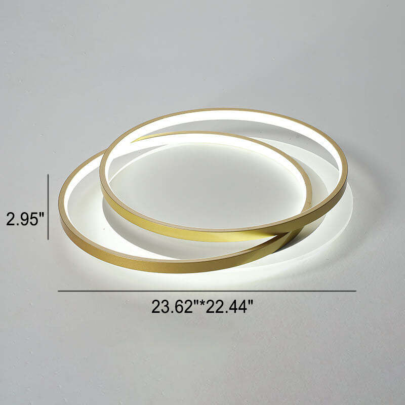 Nordic Luxury Circle Aluminum LED Flush Mount Light
