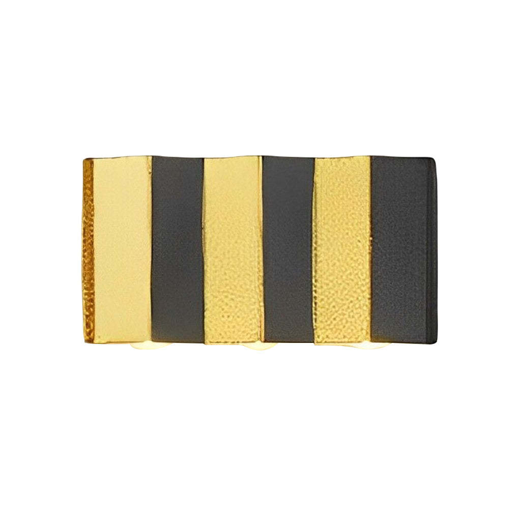 Black & Gold Aluminum LED Outdoor Up Down Wall Light-Lighom