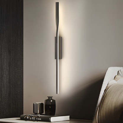 Creative Linear Strip LED Black Nordic Wall Lamp Wall Sconce Lighting-Lighom