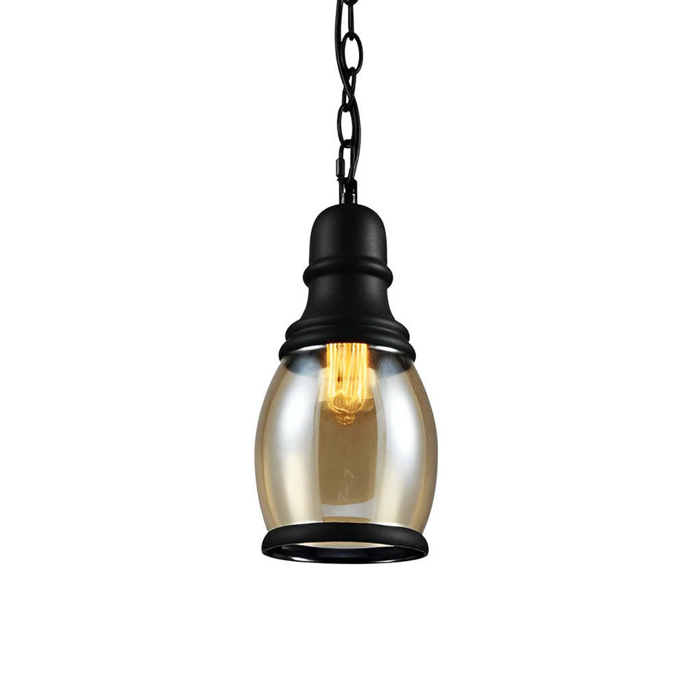 Retro Brown Bottle Glass Industrial Pendant