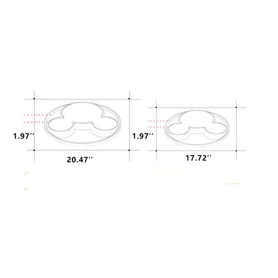 Cartoon Mouse LED Flush Mount Light