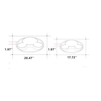 Cartoon Mouse LED Flush Mount Light