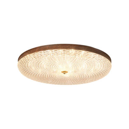 Round Acrylic LED Dimmable Retro Ceiling Light with Remote