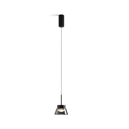 1/2-Light Smoked Gray Glass LED Island Pendant Chandelier