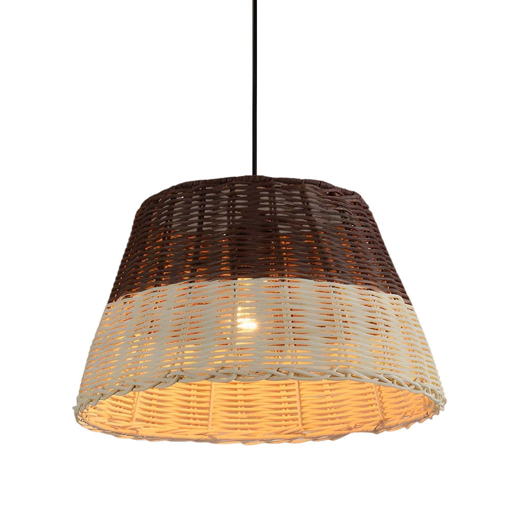 Retro Rattan Industrial Pendant Chandelier