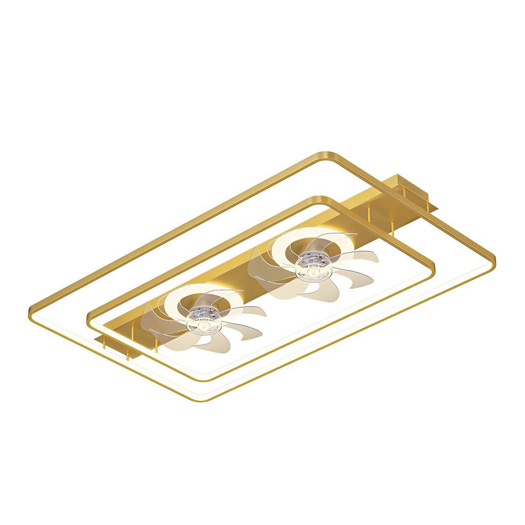 Rectangular LED Two-Fan Nordic Bladeless Fan