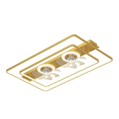 Rectangular LED Two-Fan Nordic Bladeless Fan