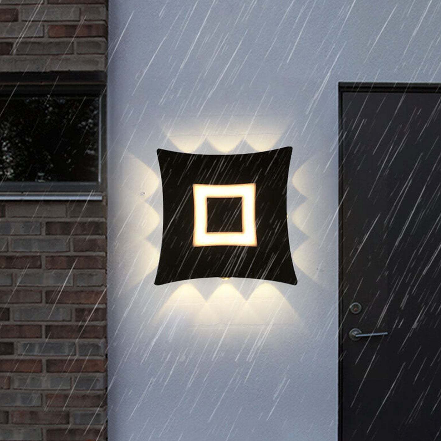 Modern Square Luminous LED Garden Wall Sconce