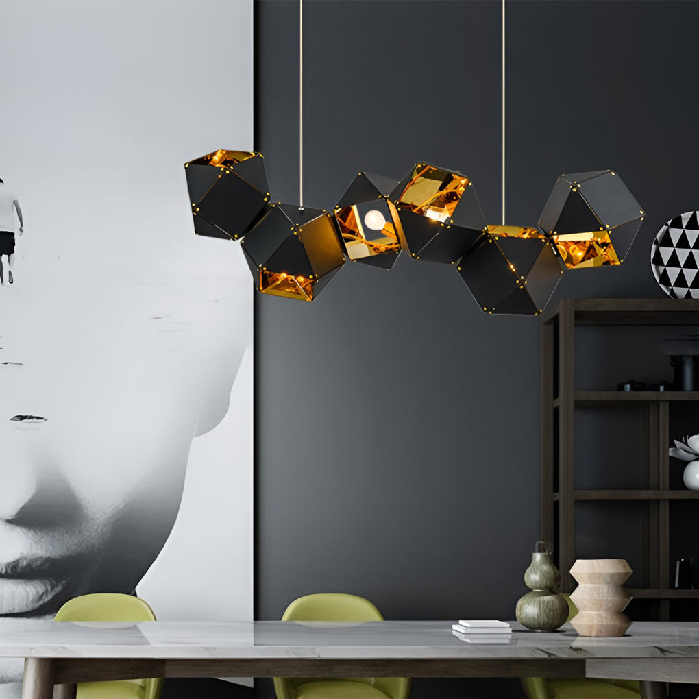 Geometric Polygonal Postmodern Pendant Chandelier