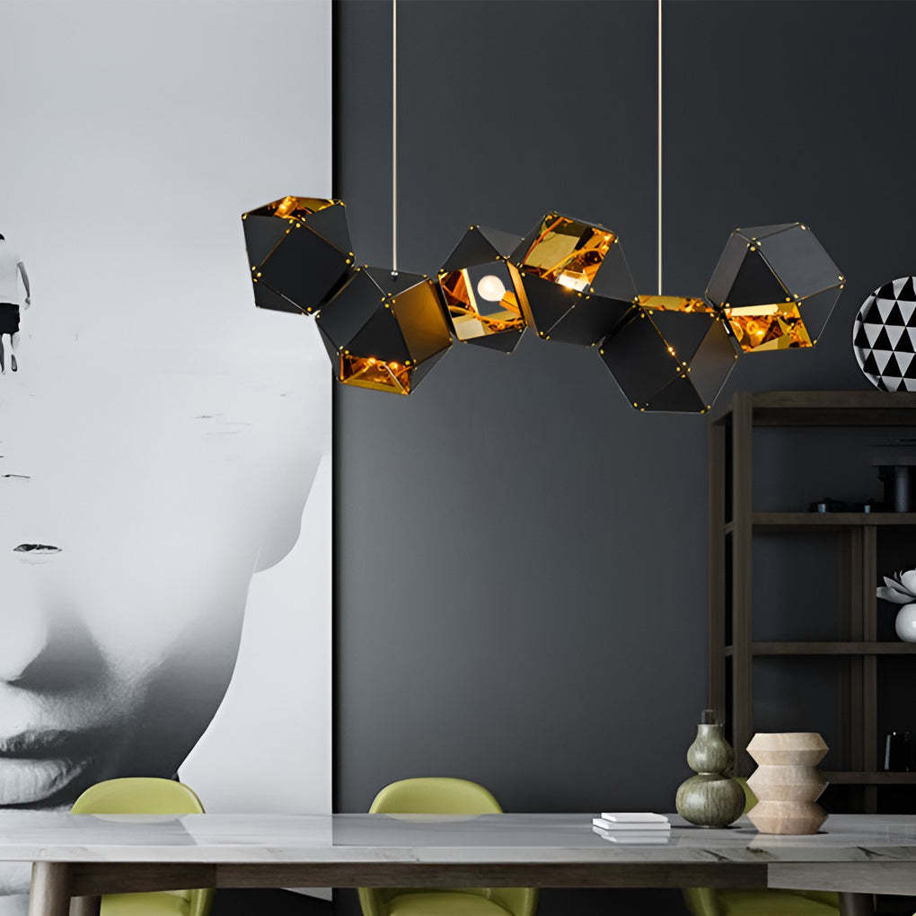 Geometric Polygonal Postmodern Pendant Chandelier