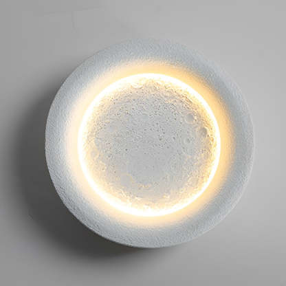 Modern round moon white wall sconces