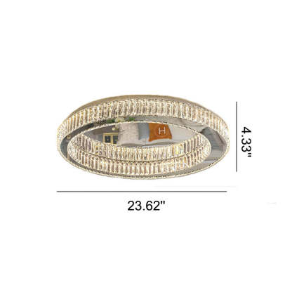 Modern Round Crystal LED Flush Mount Light
