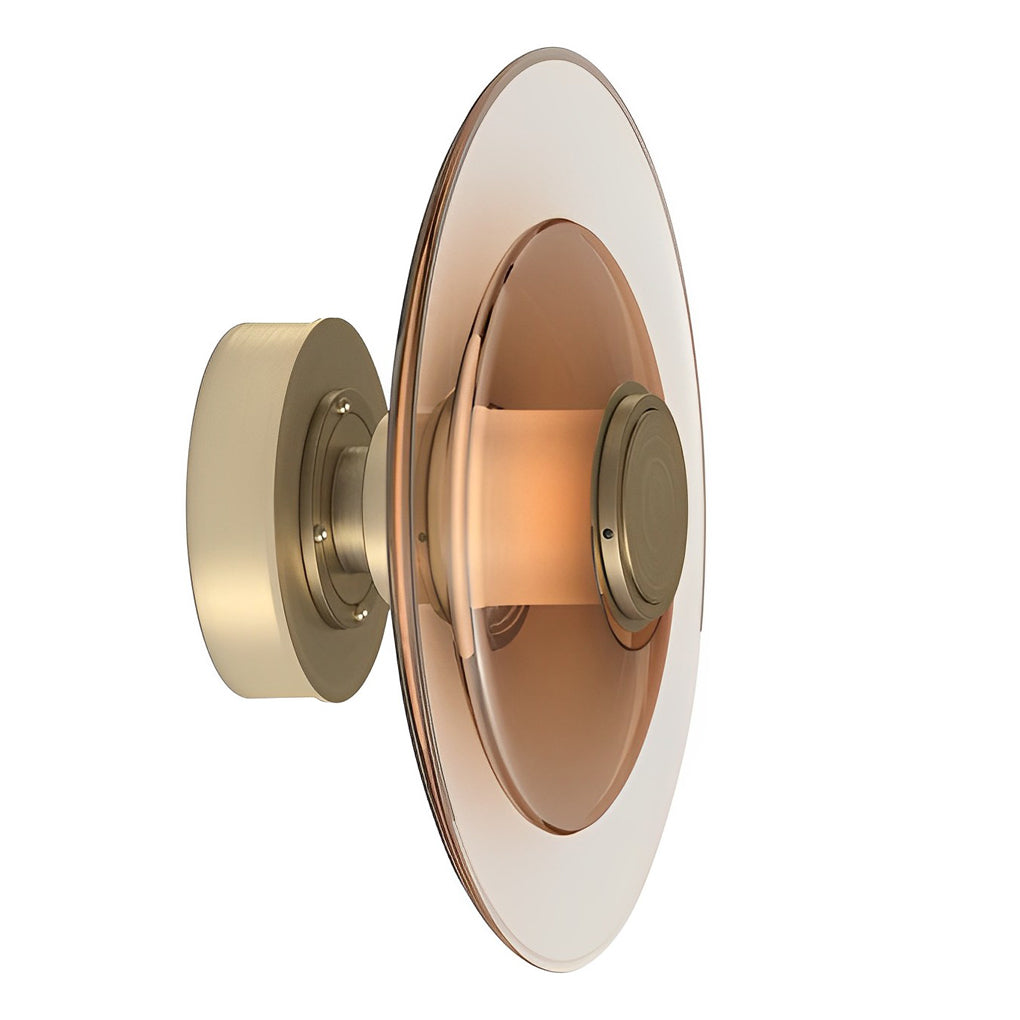 Round Double-Layer Glass LED Nordic Wall Sconce