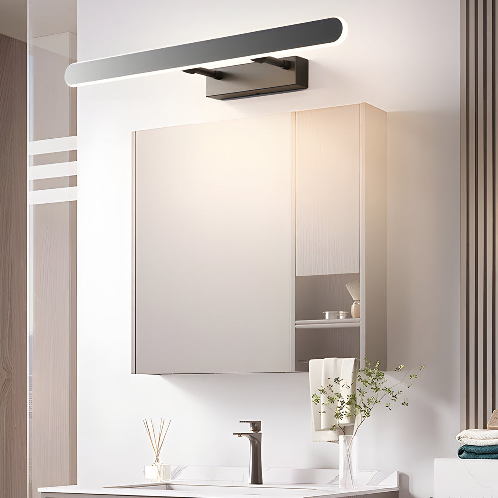 Minimalist Matte Black LED Acrylic Bathroom Vanity Bar