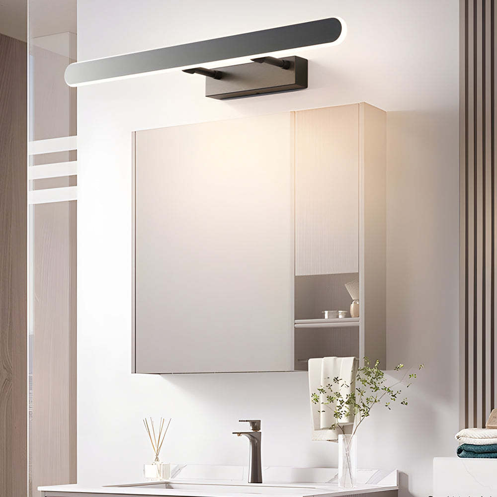 Minimalist Matte Black LED Acrylic Bathroom Vanity Bar