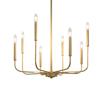 8-Light Candle LED 3-Step Dimming Industrial Chandelier