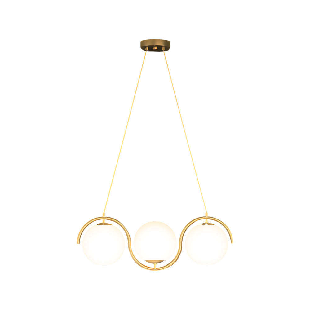Wavy Linear Ball Glass Island Light