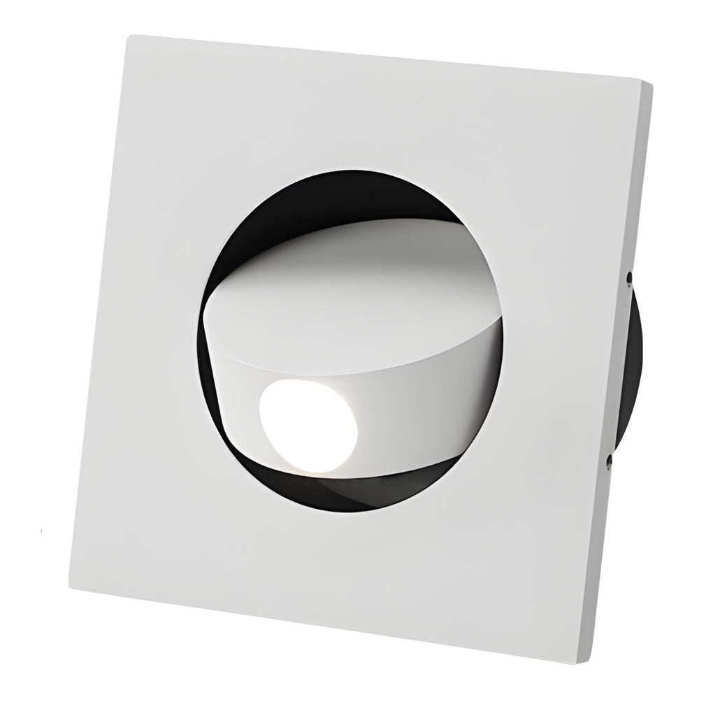 Round Square Adjustable 3W LED Recessed Nordic Wall Lamp Sconce Lighting-Lighom