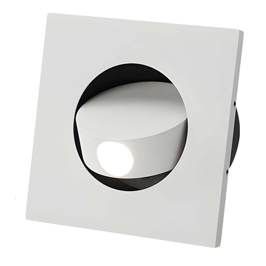 Round Square Adjustable 3W LED Recessed Nordic Wall Lamp Sconce Lighting-Lighom