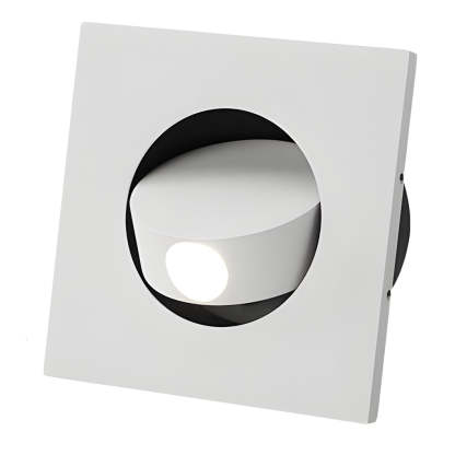 Round Square Adjustable 3W LED Recessed Nordic Wall Lamp Sconce Lighting-Lighom