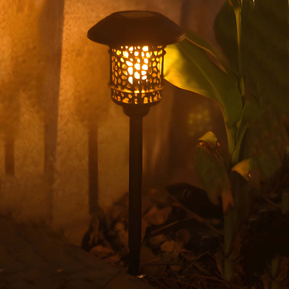 22.4-inch Solar Black Pathway Light with Stake-Lighom