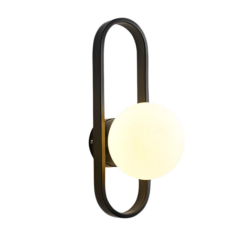 Creative Glass Shade Elliptical Iron Modern Wall Lights Fixture Wall Lamp-Lighom