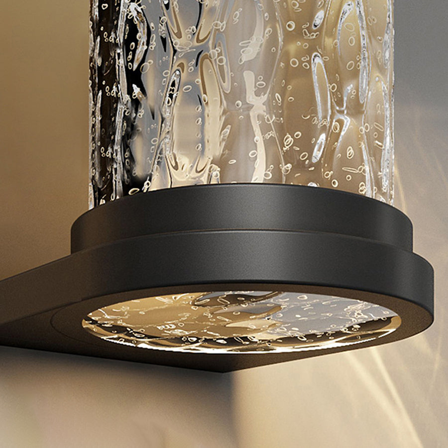 Modern Luxury Glass Stereoscopic Luminescence Cylindrical LED Wall Light-Lighom