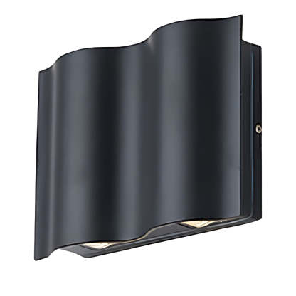 Arc Waterproof Wave Wall Sconces Outdoor Cool LED Up and Down Wall Mounted Lights-Lighom