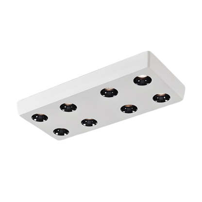 Peg Rectangular White LED Flush Mount Light
