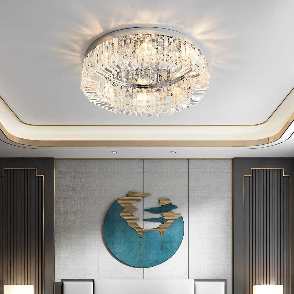 Elegant Ring Drum Crystal Chandelier