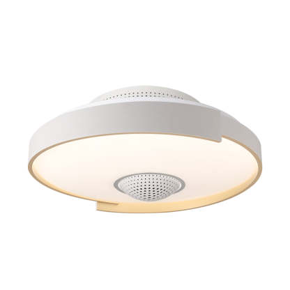 Modern 6-Speed Bladeless Ceiling Fan with Dimmable LED Light  - Round-Lighom