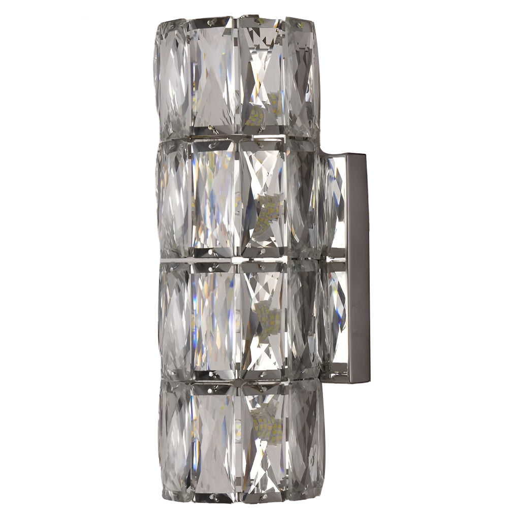 Cylindrical Crystal 3-Step Dimming LED Modern Wall Sconce