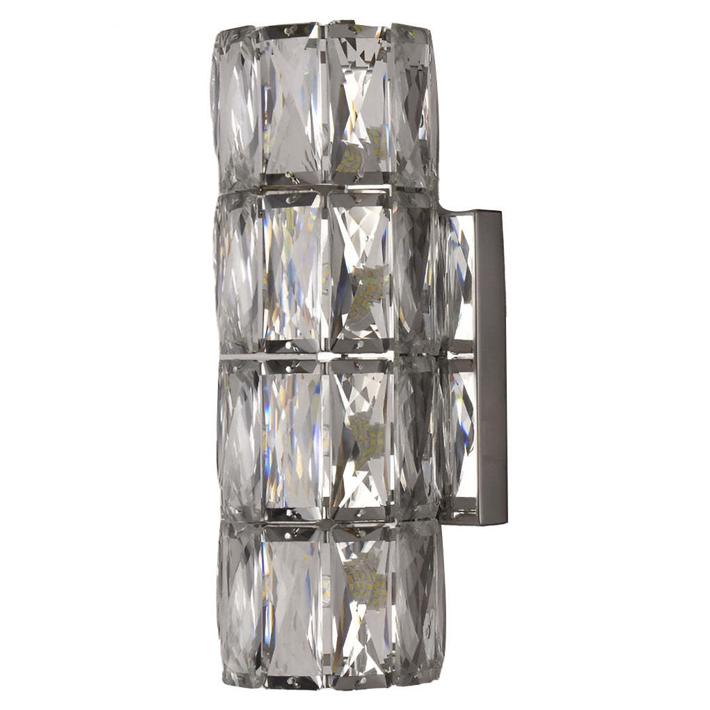 Cylindrical Crystal 3-Step Dimming LED Modern Wall Sconce