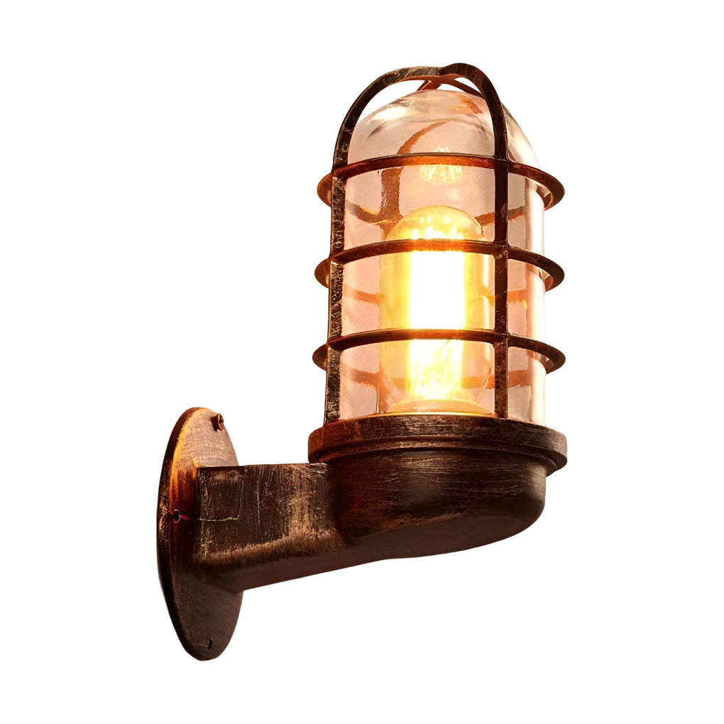Retro Cage Shape LED 4w Waterproof American-style Outdoor Wall Lamp-Lighom