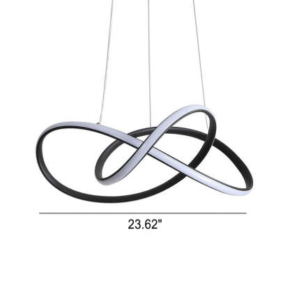 Minimalist Ring Aluminum Strip LED Pendant Light — 3 Colors Changeable (Warm/Neutral/White) / 110V-120V For US/CA