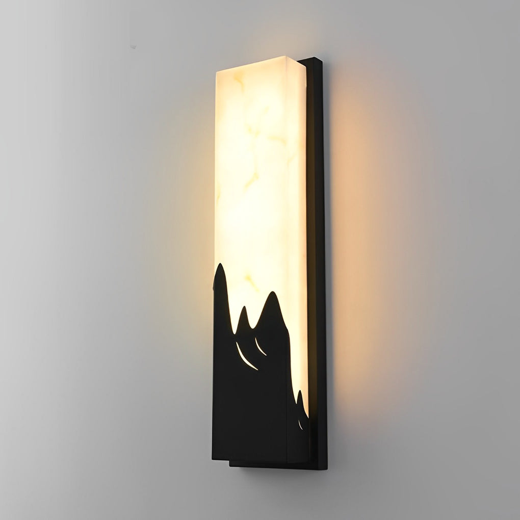Rectangular Creative Scenery Waterproof LED Black Retro Sconces Lighting-Lighom