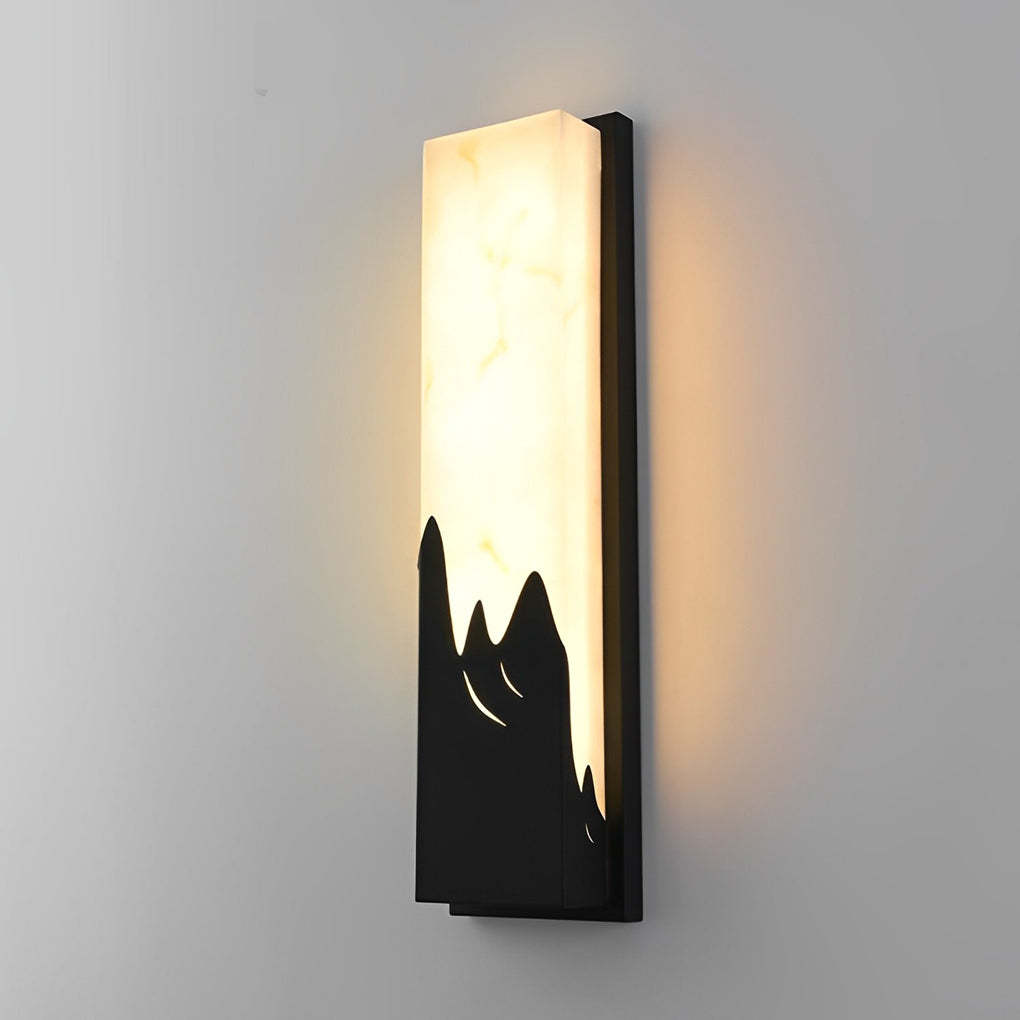 Rectangular Creative Scenery Waterproof LED Black Retro Sconces Lighting-Lighom