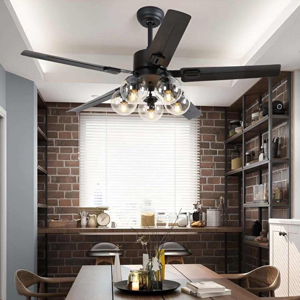 42" 5-Light Silent Nordic Flush Mount Ceiling Fan