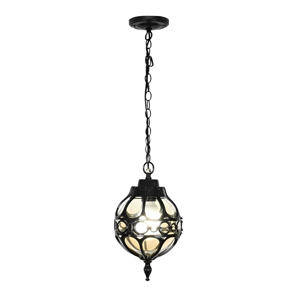 Waterproof Retro Aluminum Glass Ball American Style Outdoor Chandelier-Lighom