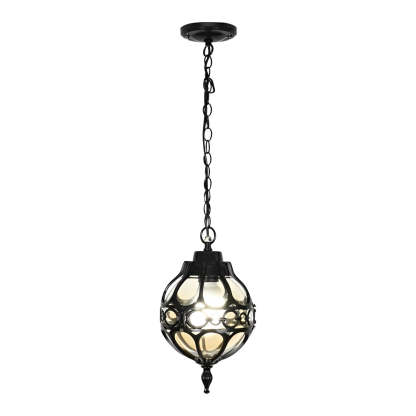 Waterproof Retro Aluminum Glass Ball American Style Outdoor Chandelier-Lighom