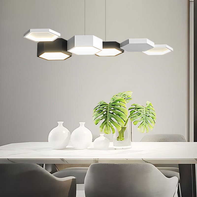 Geometric Minimalist Dimmable LED Modern Dining Chandelier