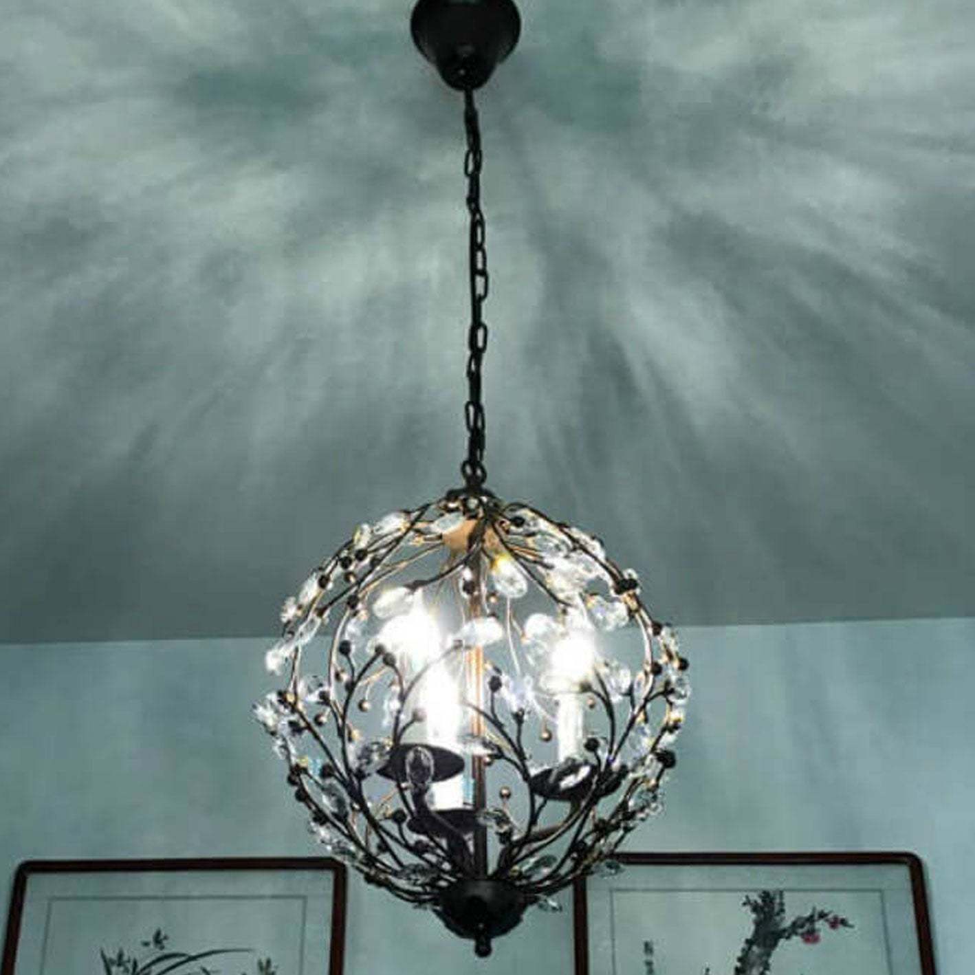 Vintage Crystal Branch Chandelier