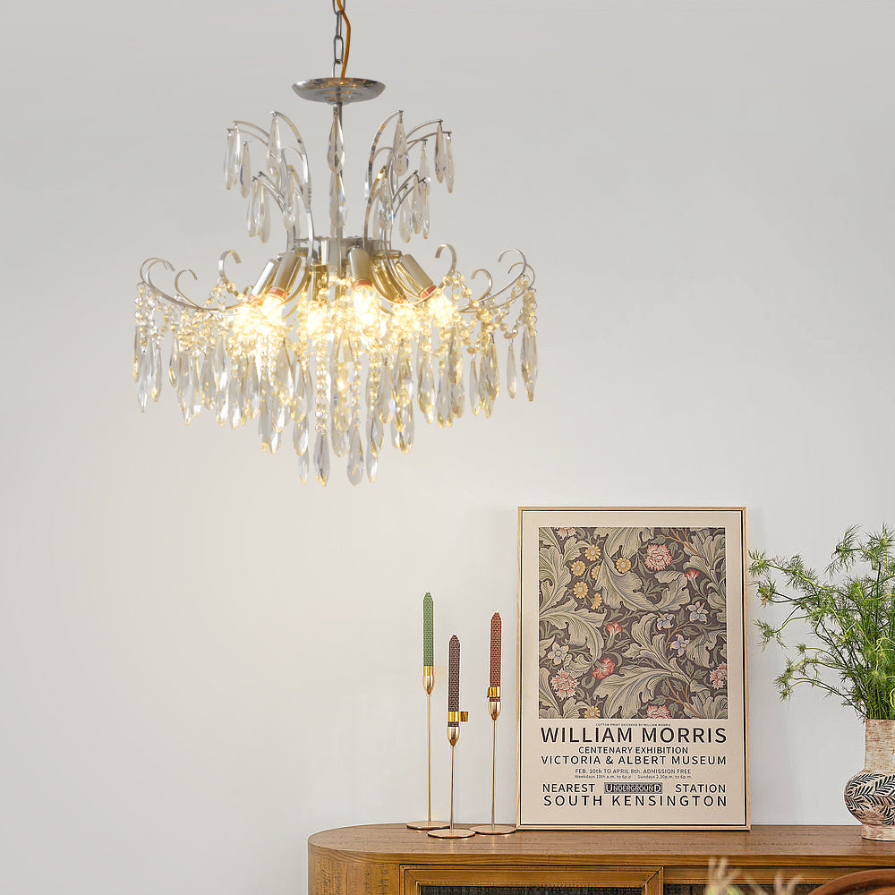 White french style chandeliers — Warm White (3000K)