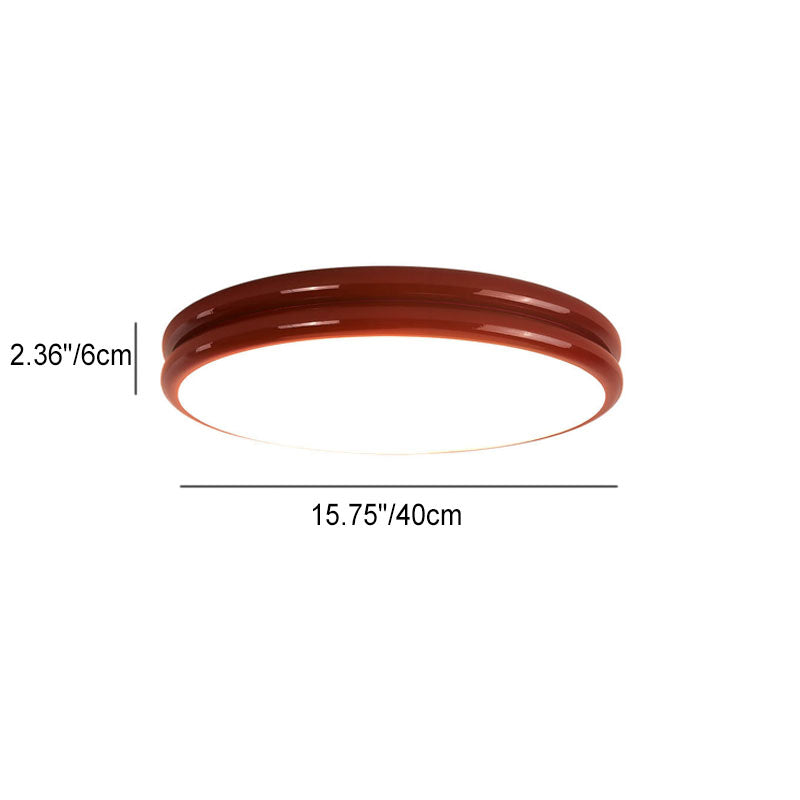 Modern Kids Wrought Iron Round LED Flush Mount Light