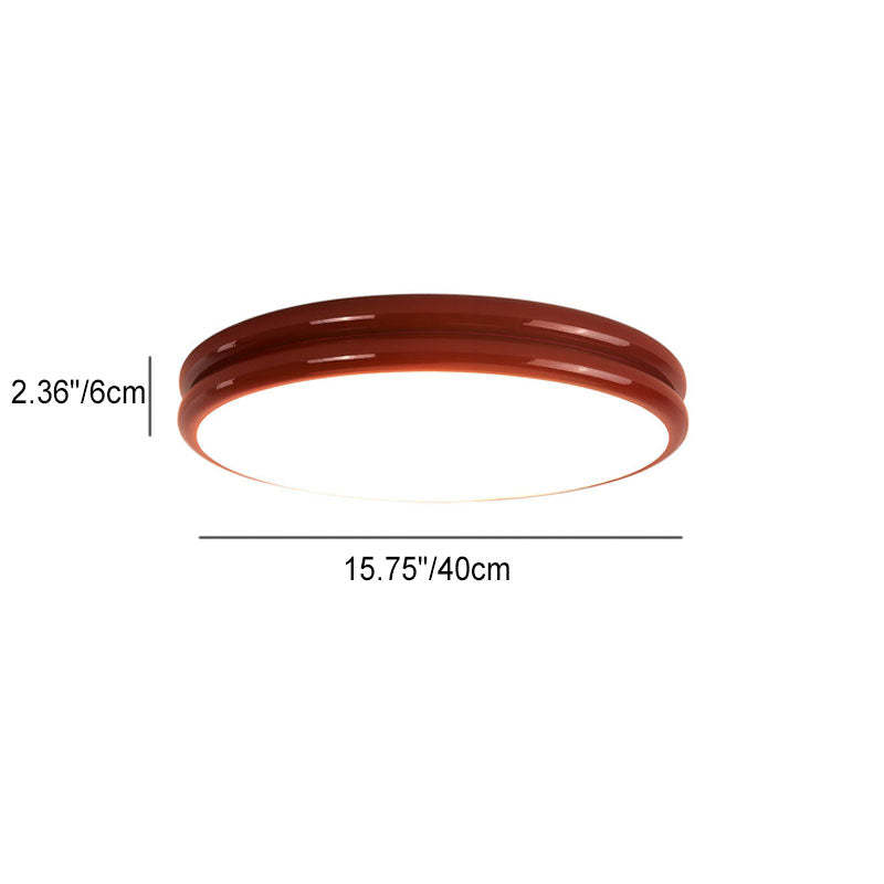 Modern Kids Wrought Iron Round LED Flush Mount Light
