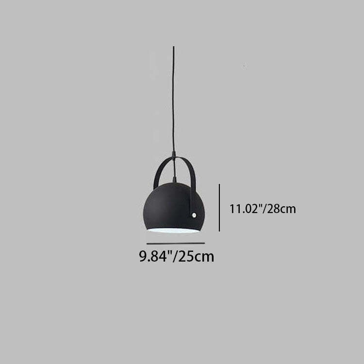 Nordic Macaron Aluminum Semicircle Pendant Light