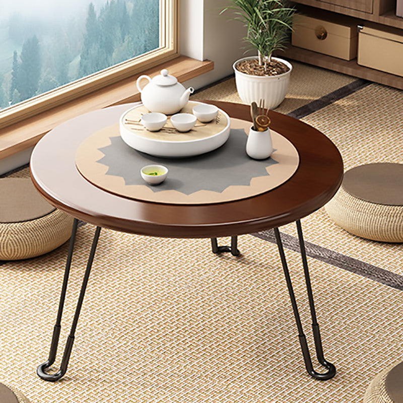 Minimalist Foldable Wood Iron Coffee Table — Original Wood Color