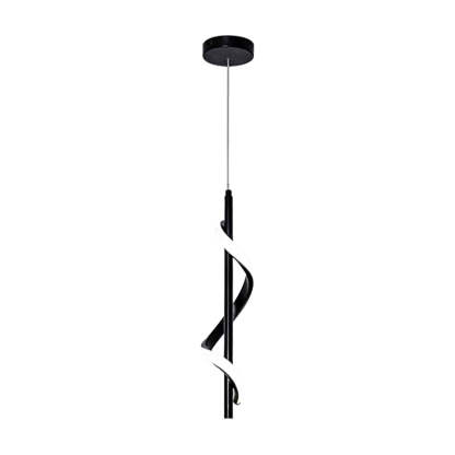 Spiral Strips 3-Step Dimming LED Black Modern Wall Pendant